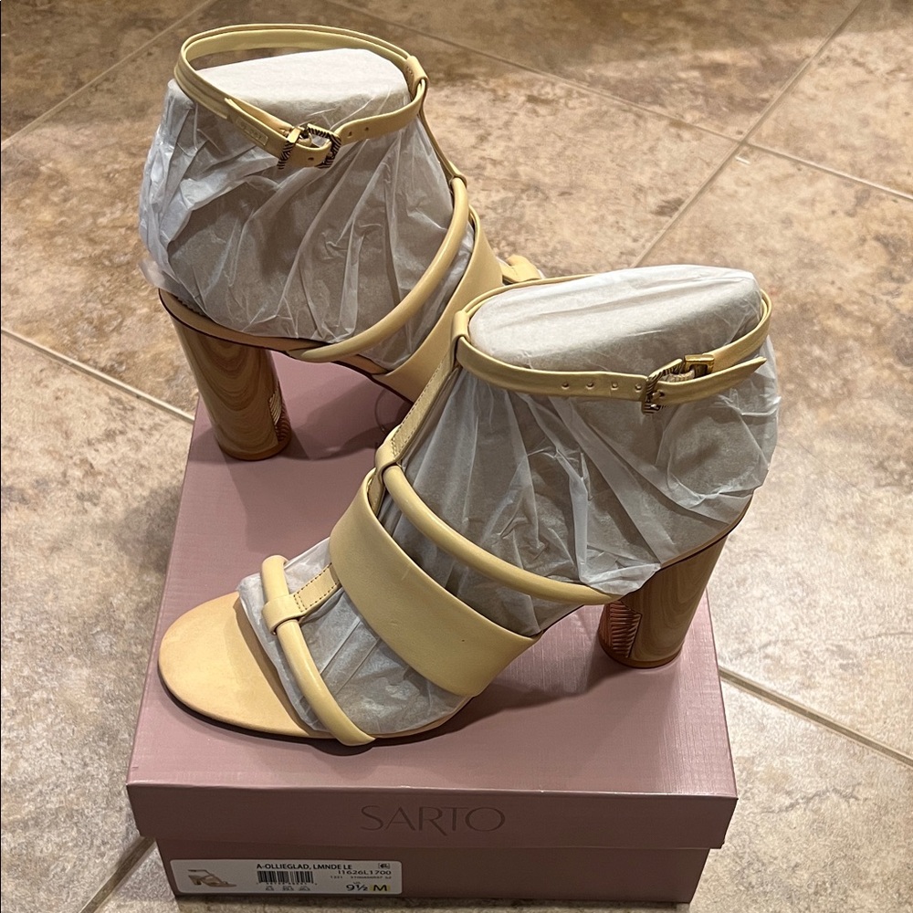 SARTO By Franco Sarto Yellow Heeled Sandals